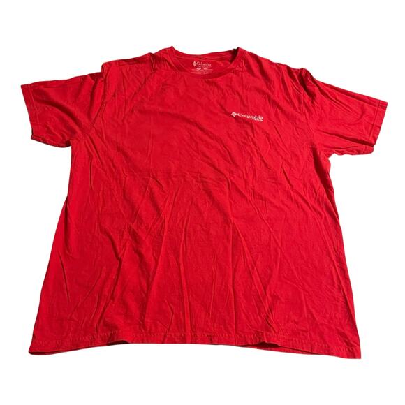 Columbia PHG Mens XL Red Short Sleeve Performance Hunting Gear Dog Crew Neck - Picture 4 of 10